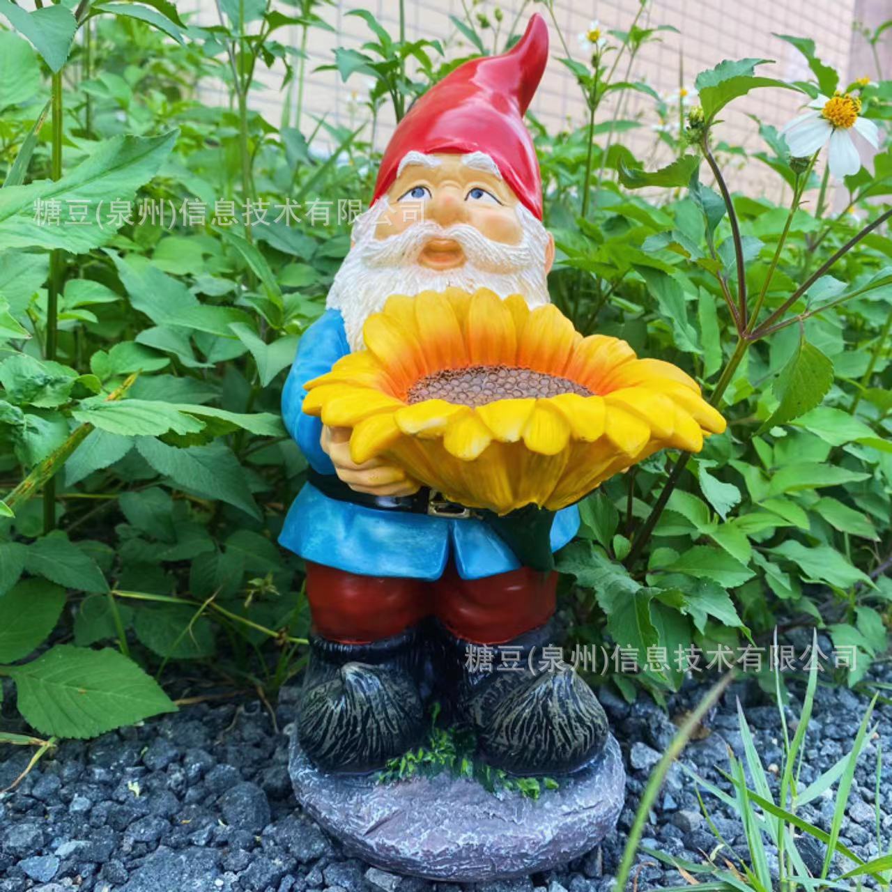 跨境户外花园侏儒小矮人树脂摆件卡通精灵老人庭院装饰雕像工艺品