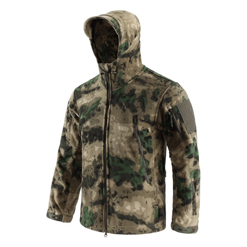 Nuevo chaqueta de terciopelo de hombre calentamiento transpirable chaqueta de asalto camiseta base al aire libre chaqueta encapuchada para montar