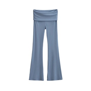 European and American retro low waist micro flared pants women's spring new elastic slim sexy hot girl hip pants