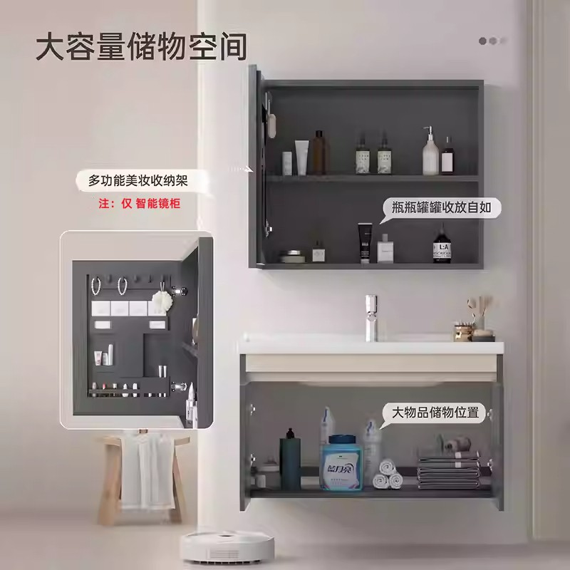 crema de aire de aluminio panal moderno y simple lavabo de mano lavabo de cara lavabo de cerámica integral gabinete de baño