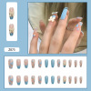 Fake nails with bow for manicure, removable nail stickers for nails