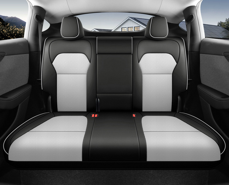 New Model-Specific 25-Piece Tesla Model Y and Model 3 Full Leather Universal Car Seat Covers