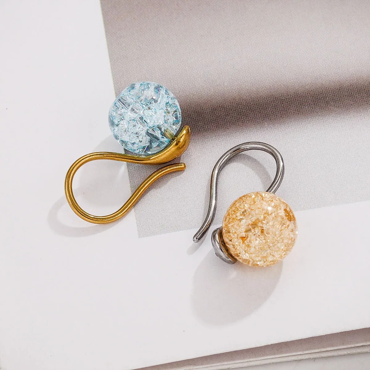 Nuevo acero inoxidable perla oreja accesorios tacones altos oreja gancho en forma de U interrogación gancho vacío accesorios joyería