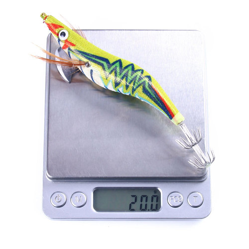 Wooden shrimp counterweight lead 3.5# squid hook explosive hook with ringing beads wooden shrimp wrapped cloth boxed lure bait wholesale