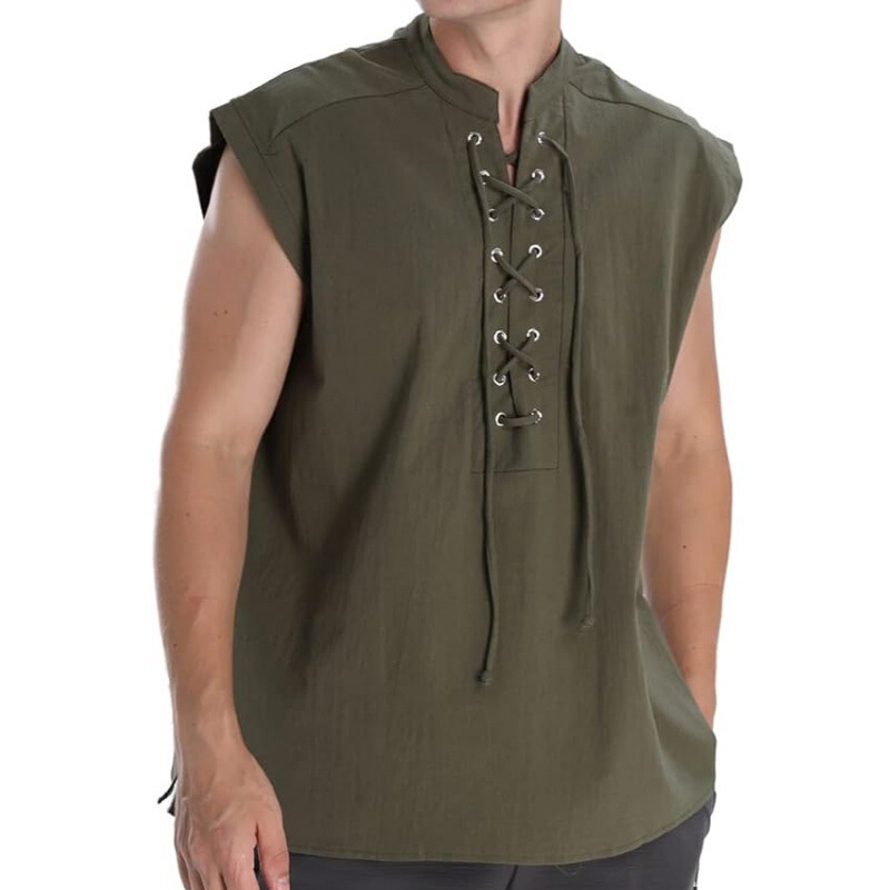 Foreign Trade New Halloween Cos Clothing Men's Renaissance Medieval Pirate Shirt Henry Shirt