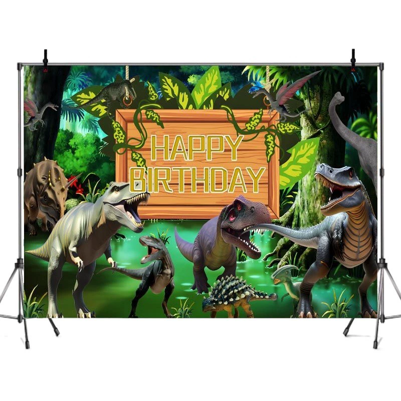Трансграничная новая фотография на день рождения, фон для фотосъемки, ткань, лес, фон с маленькими животными, украшение для вечеринки, баннер, ткань, винил