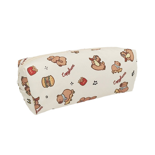 Cute, High-Quality Kawaii Capybara-Print Pencil Case from Xiaohongshu—Versatile Design, Perfect for Storing Stationery