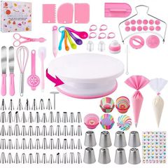 Amazon 305-piece cake turntable cake decoration and production tools DIY cookie baking frosting tips