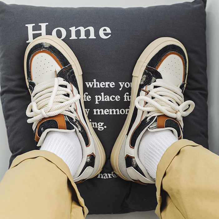 Jesienne, nowe buty z denimu, małe białe, oddychające buty z płótna, buty męskie 1522_voghion.com