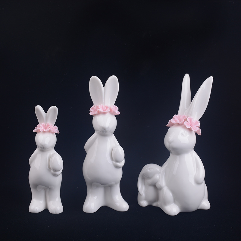 Easter Rabbit Ceramic Swing Mini Ceramic Rabbit Crafts Crafts Gift…