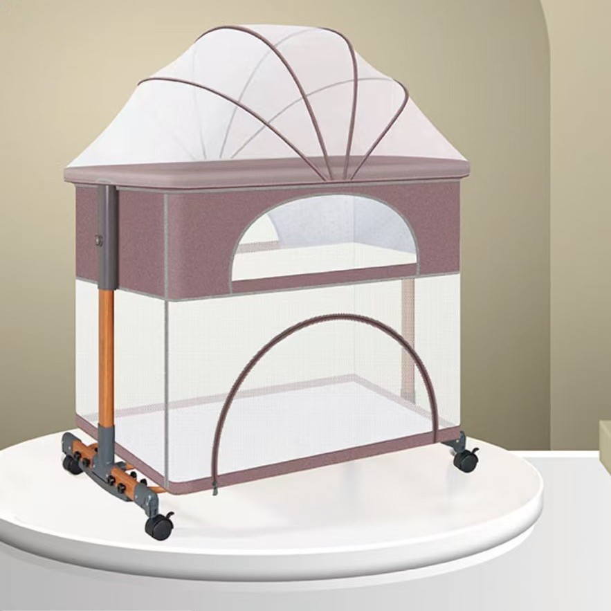 Cuna empalmada cama grande bebé bebé recién nacido plegable multifuncional con mesa de pañales bb cuna bebé