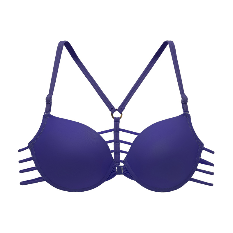 Verano ropa interior de espalda abierta lisa sin marcas sujetador de botón frontal sexy pecho pequeño sujetador de comercio exterior del sudeste asiático spot