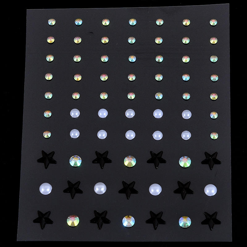 Tang traje antiguo disfraz maquillaje color diamante acrílico cara pegatinas de diamantes