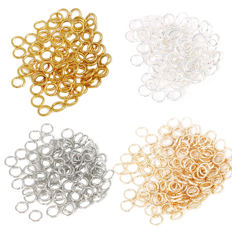 手工DIY饰品挂圈配件镀金金属圈平口圈开口圈耳环圈耳饰项链手链