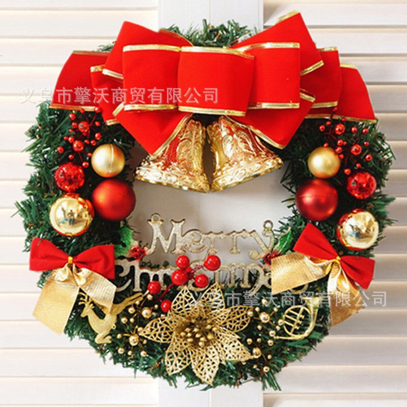 ヨーロッパとアメリカのクリスマスリース、サンプル、越境クリスマスツリー、籐の装飾、結婚式、お祝い、パーティー、リース、クリスマスの雰囲気|undefined