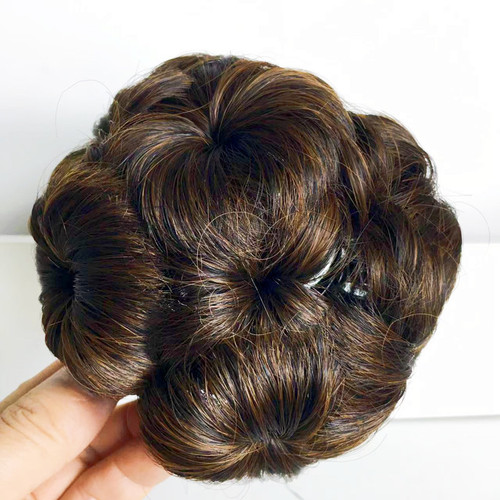 Wig hair bag, flower bud hair accessories, clip-type nine-flower ball head hair curler, five-color hair ring