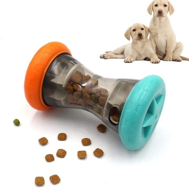 国境を越えた人気の猫と犬のペットフードディスペンサー、教育用退屈解消ベル、ローリング耐噛み自動給餌器、ペット用おもちゃ|undefined
