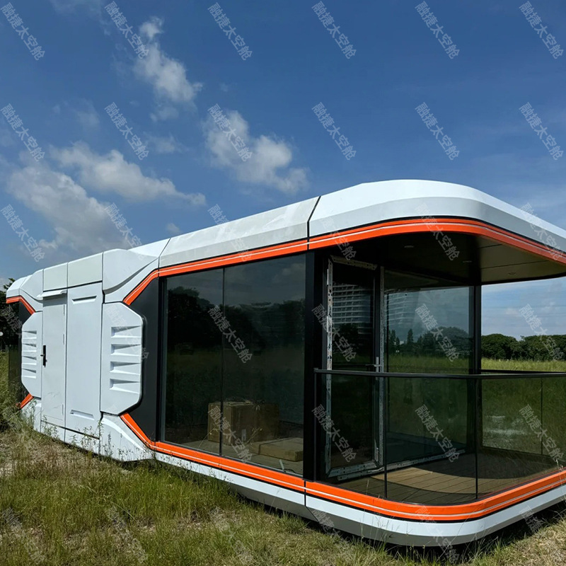 Rongjie cápsula espacial de esqueleto de acero ligero, casa móvil, empresa de casas de familia, desarrollo de oficinas de energía solar para apoyar la logística global