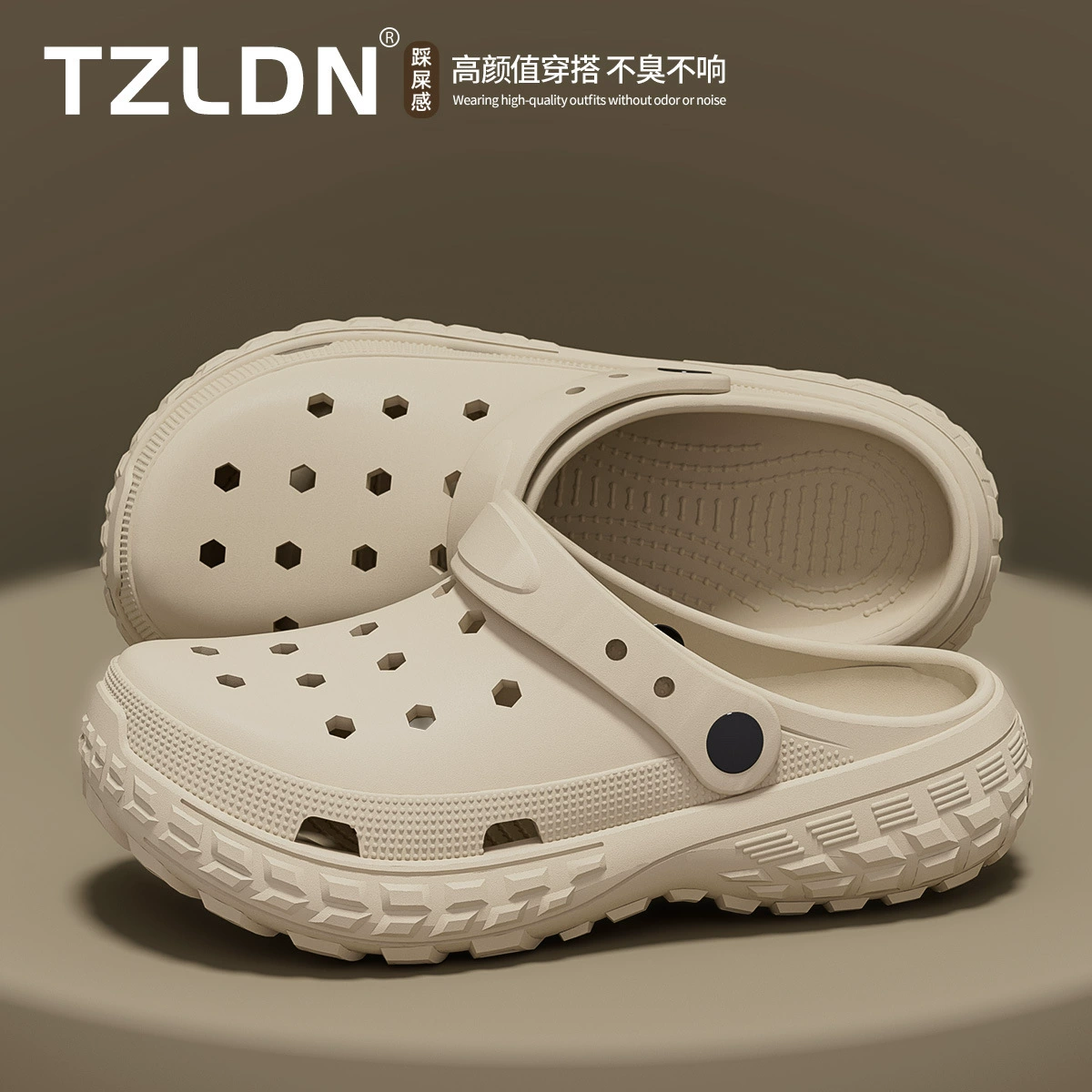Обувь Croc, женская летняя морская пляжная обувь, нескользящая нескользящая обувь на толстой подошве с защитой от запаха, верхняя одежда для пар, сандалии двойного назначения из ЭВА для вождения