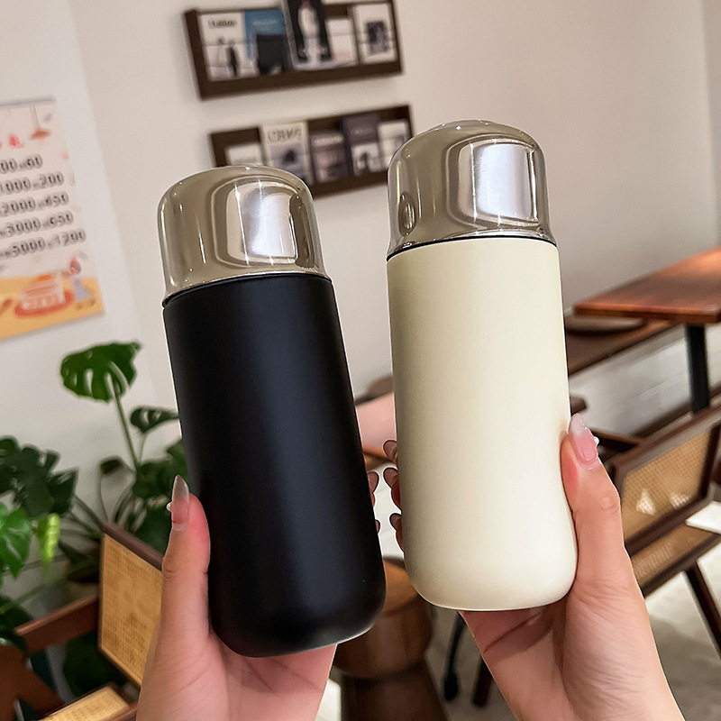 High-Looking Thermos Cup 316 Stainless Steel Stewed Tea Cup Small Fresh and Fashionable Couple Student Kidsren's Water Cup with Engraving