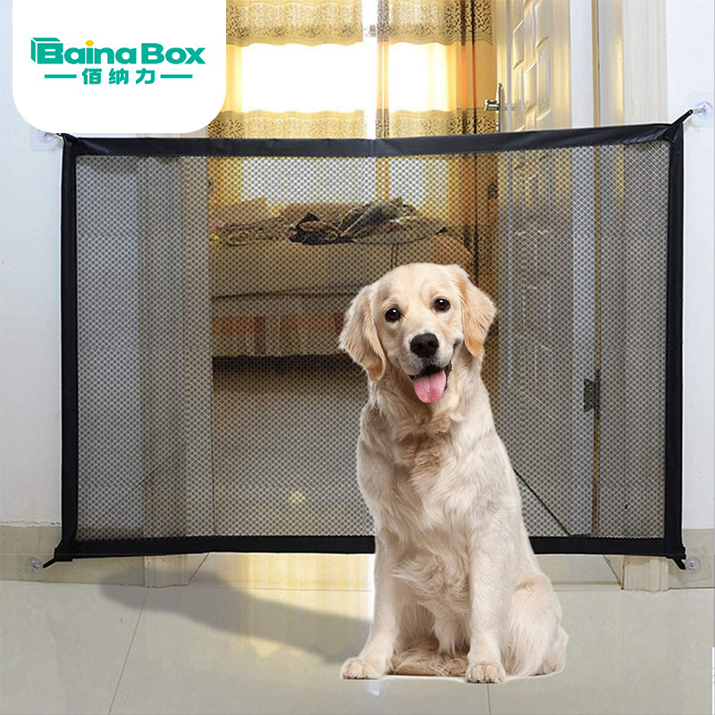 Suministros para mascotas valla de perro Oxford tela aislamiento valla neta sin perforar Entrada de escalera cocina valla para mascotas