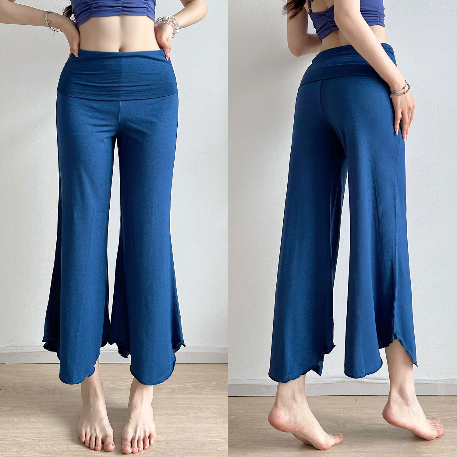 진한 파란색 (와이드 팬츠)