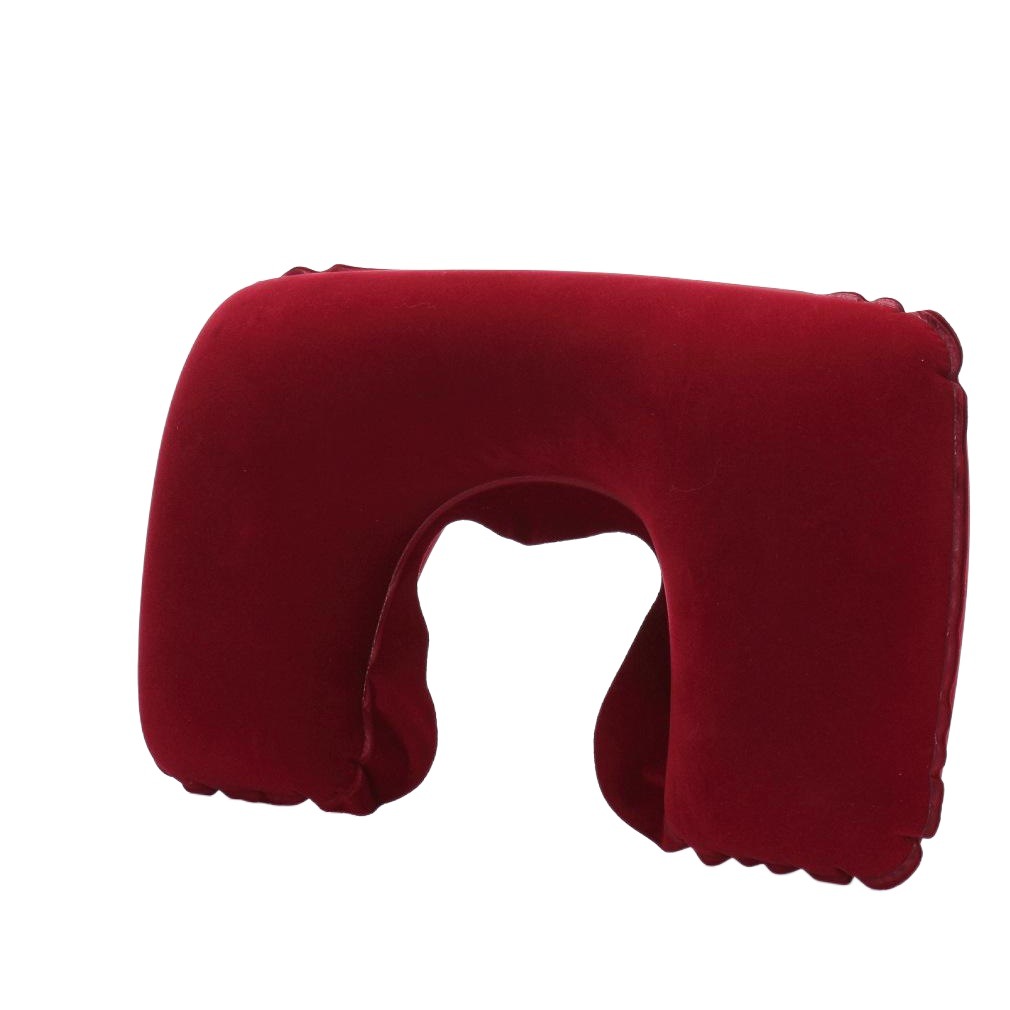 Almohada cervical en U inflable — cojín de viaje para avión y exteriores, portátil