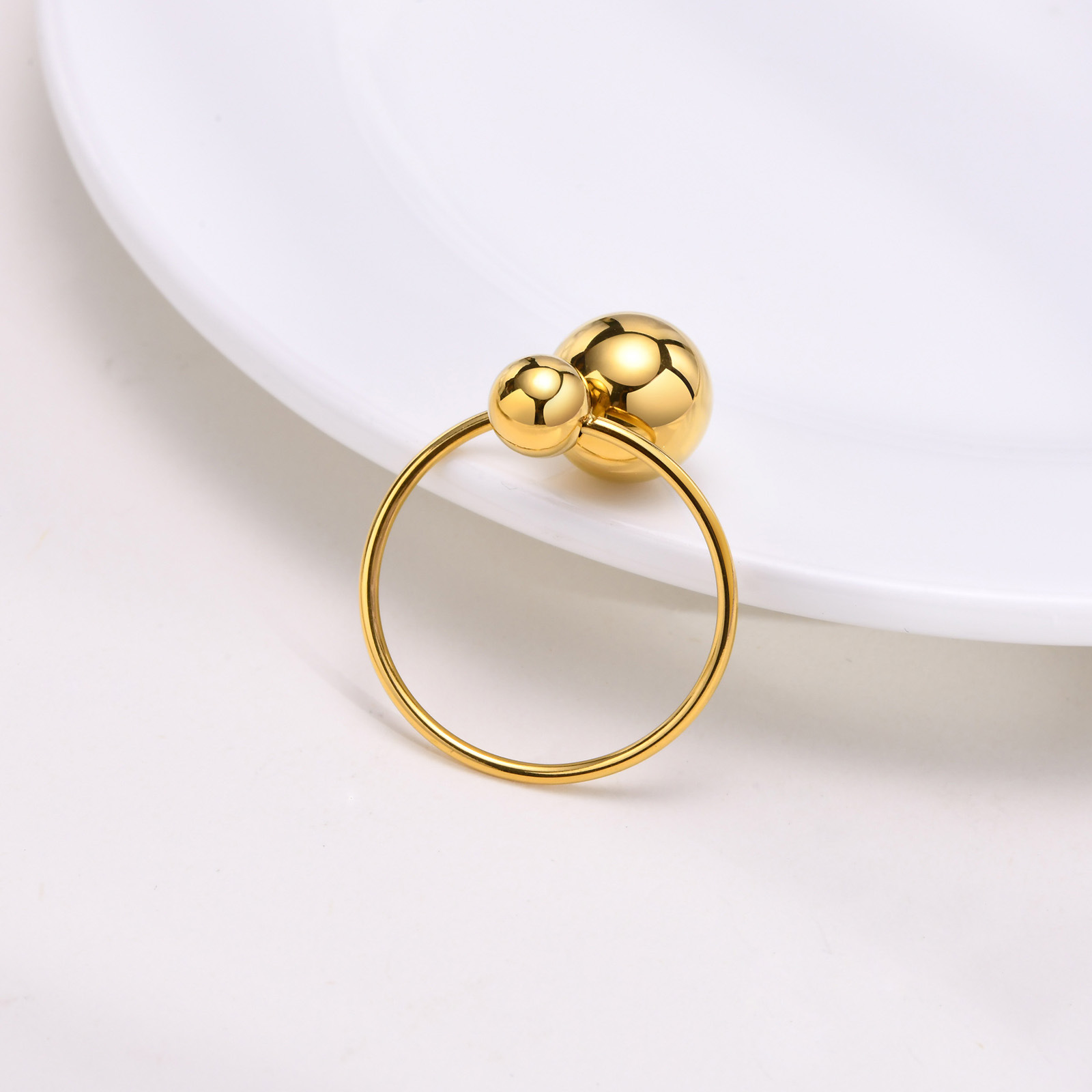 201 Stainless Steel Material Wholesale Jewelry Simple Style Geometric 201 Stainless Steel Plating Stainless Steel Rings