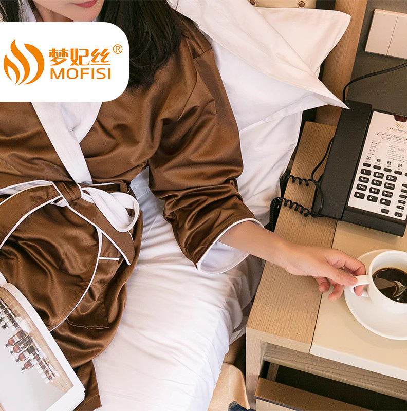 Hotel de salón de belleza doble capa Albornoz de mujer Albornoz de hotel de invierno engrosada para hombres y mujeres ropa de hogar pijamas de longitud media