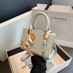 包包女包2023新款時尚高級精緻編織手提包質感小方包網紅斜挎包包