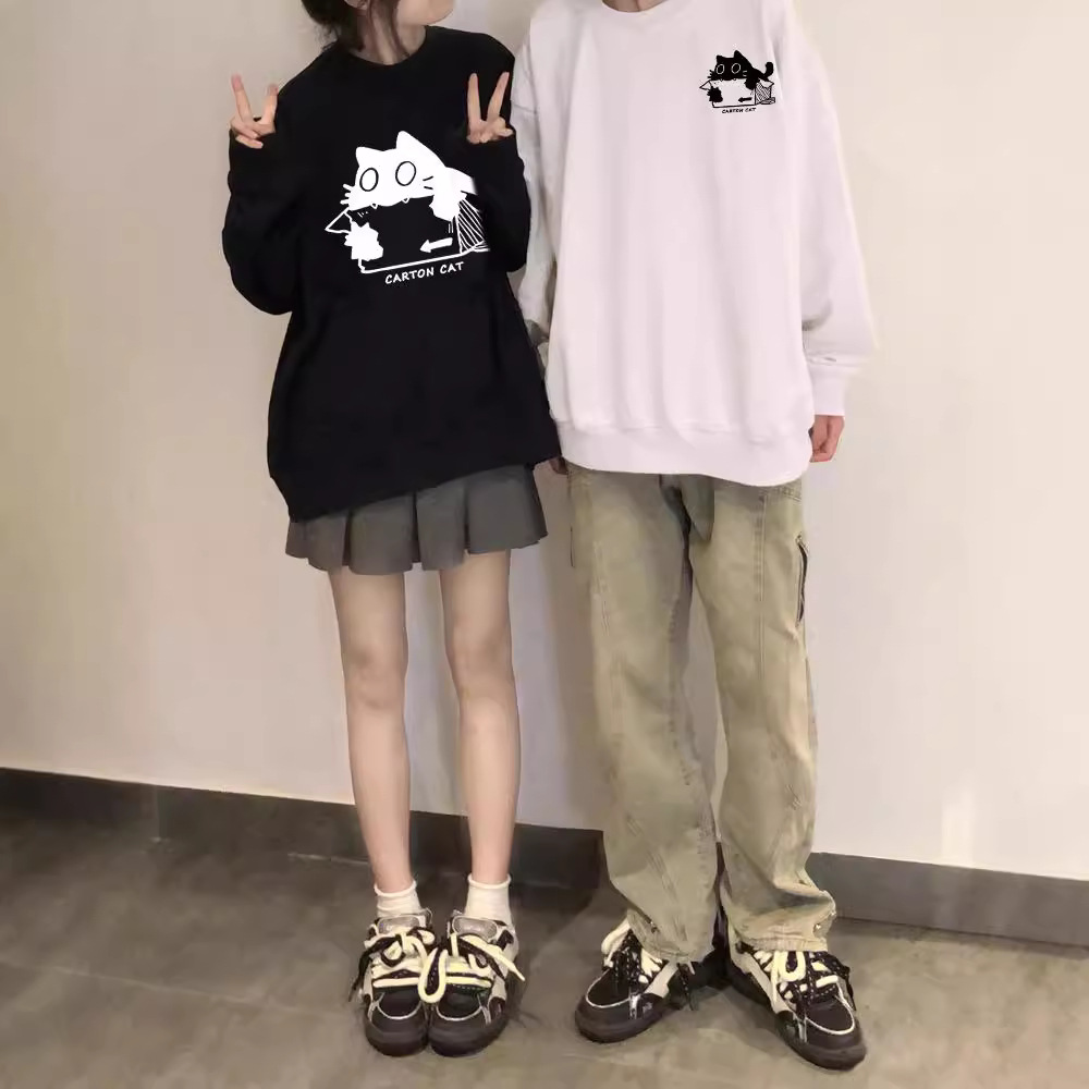 다른 연인 의류 조끼 봄과 가을 겨울 2024 새로운 라글란 소매 조수 브랜드 슈퍼 파이어 한국 하이 엔드 코트