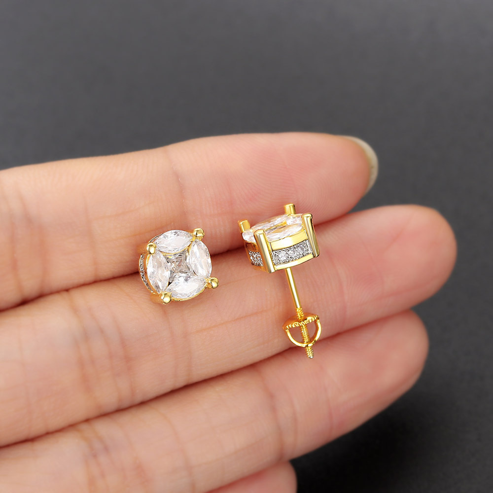 5g Weight Copper Ear Needle Material White Gold Plated, Gold Plated Plating Material Zircon Inlay Material Ear Studs Classification 1 Pair Quantity Daily, Party, Street Occasion Copper Material Round, Square, Heart Shape Pattern Unisex Gender Plating, Inlay Design Hip-Hop Style Gold, Silver Color 1 Pair Hip-Hop Round Square Heart Shape Plating Inlay Copper Zircon White Gold Plated Gold Plated Ear Studs 35