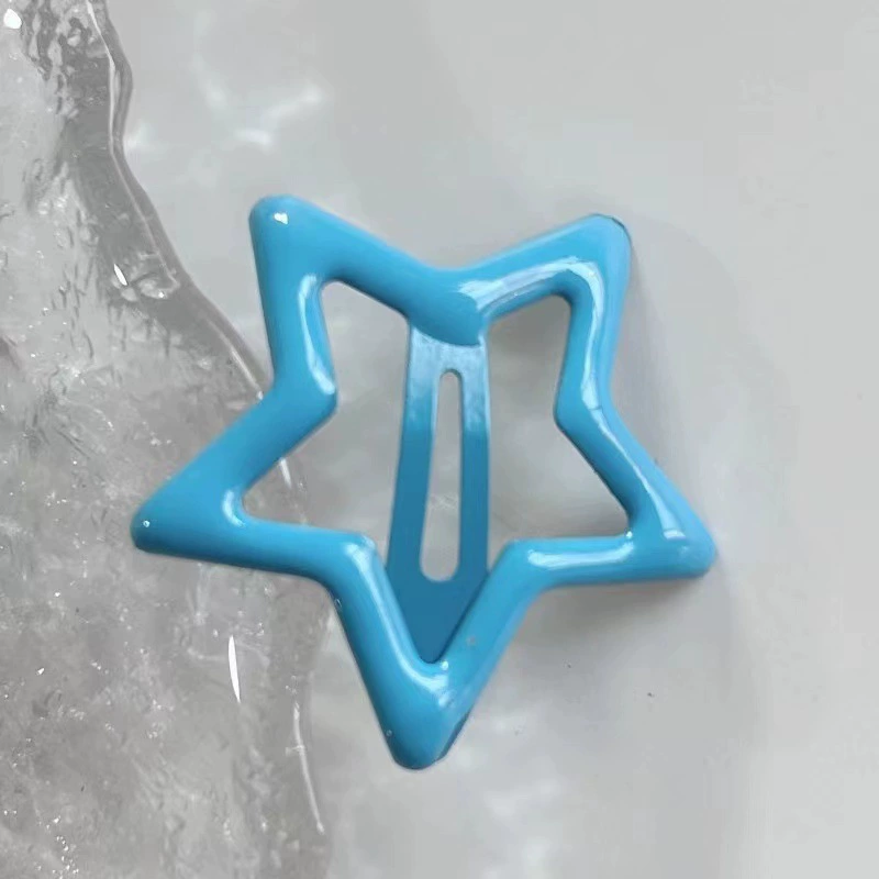 Заколка Hair Clip YK2 цветной стержень звезды, клип-баик бант пентаграмм для девочек, многоцветный 4.6×3.4 см