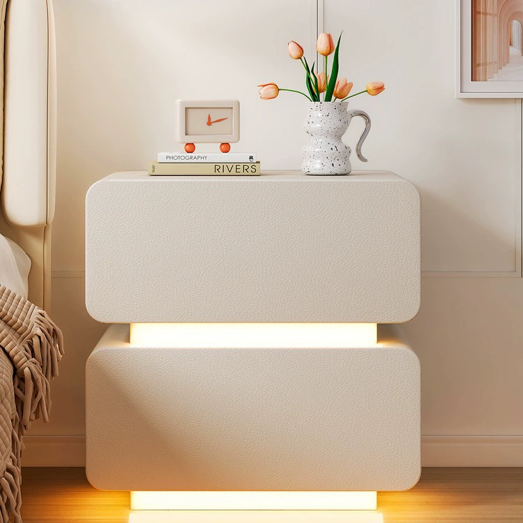 Лампа прикроватная тумбочка кремовый ветер креативный современный простой прикроватная тумбочка для спальни подвесной шкаф из цельного дерева