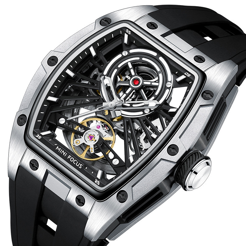 MINI FOCUS watch cross-border business automatic mechanical watch waterproof hollow steel band men's watch 0603G MINI FOCUS watch cross-border business automatic mechanical watch waterproof hollow steel band men's watch 0603G