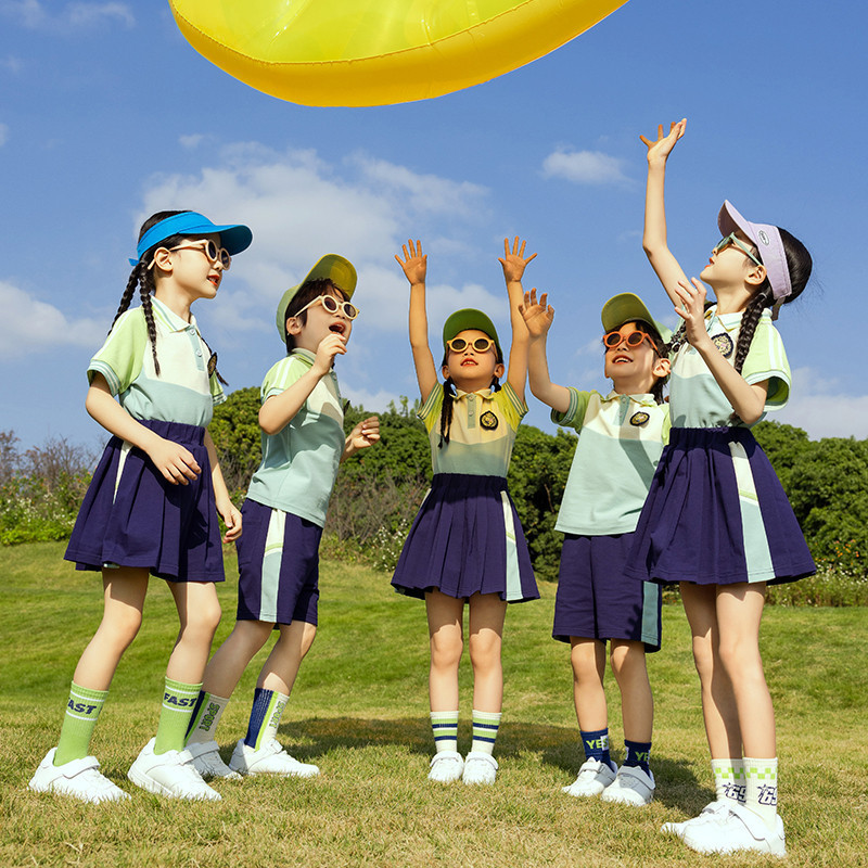 幼兒園園服春秋小學生校服春夏套裝兒童班服運動學院風新款