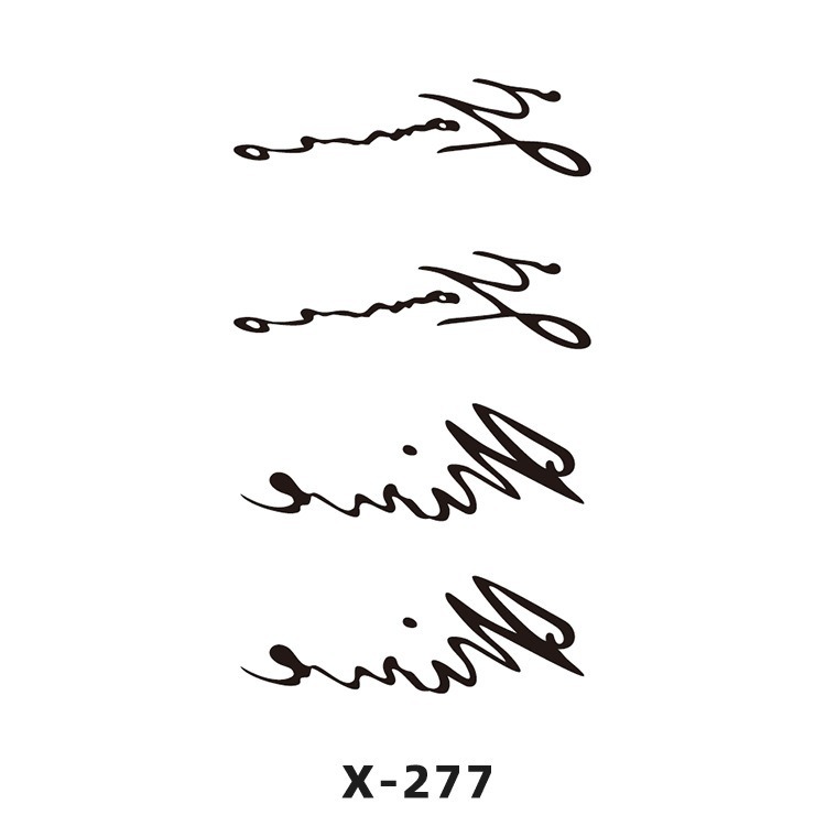 Arco de flor pequeña pegatinas de tatuaje fresco 3D dibujos animados transfronterizo Henna rosa impermeable texto en inglés pegatinas de tatuaje