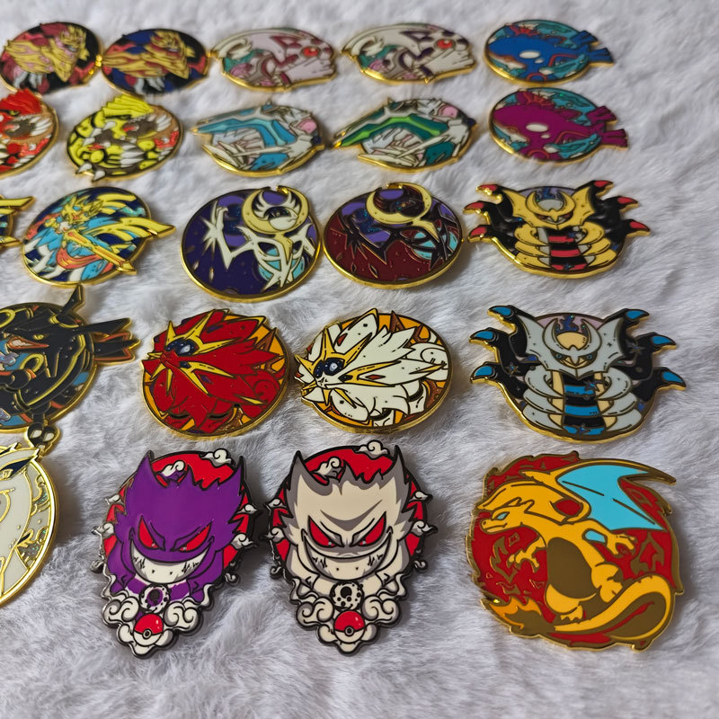 Pokémon Brooch, Pet Elf, Alien World Monster Elf, Metal Backpack Enamel Pin Decorative Badge