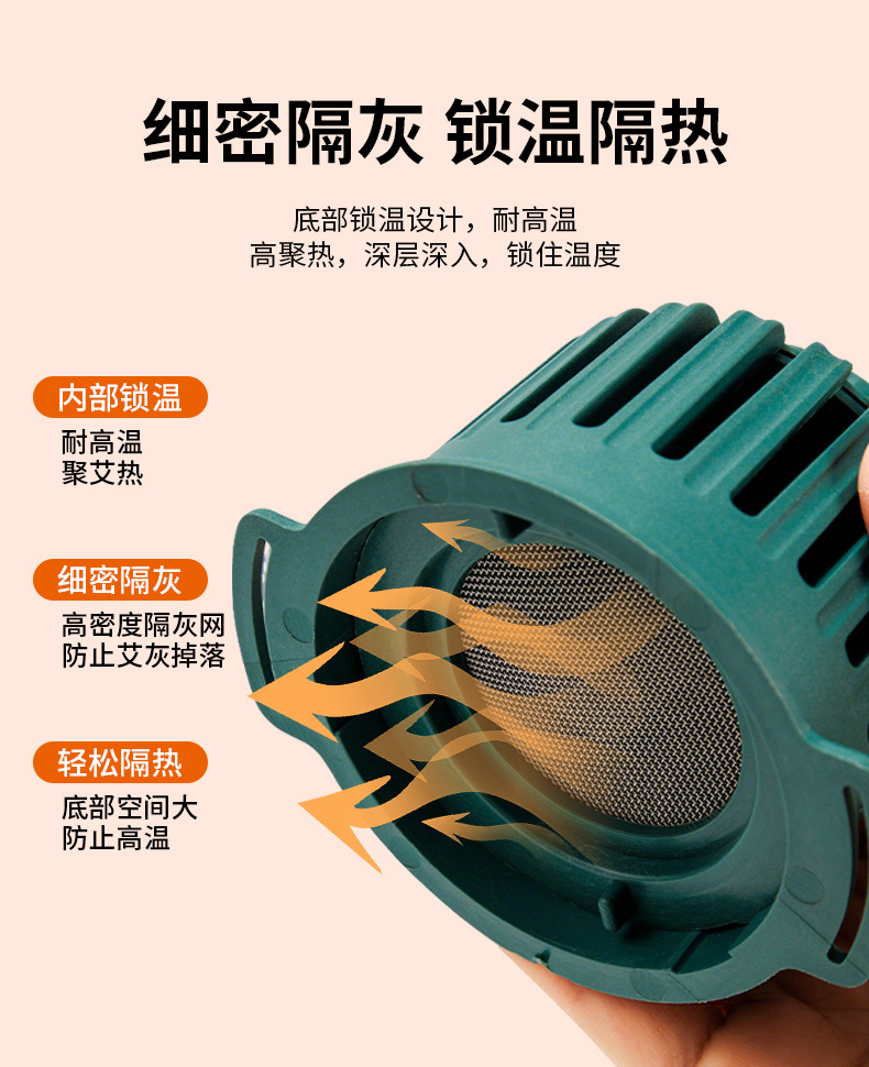 Smokeless Moxibustion Box Portable Ai Jiu Moxa Warmer Set for Home Body Use Pink Backpack Style key features
