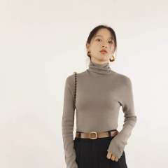 18针无缝一体打底衫扬子纱薄款女装可机洗百搭上衣女精纺羊毛