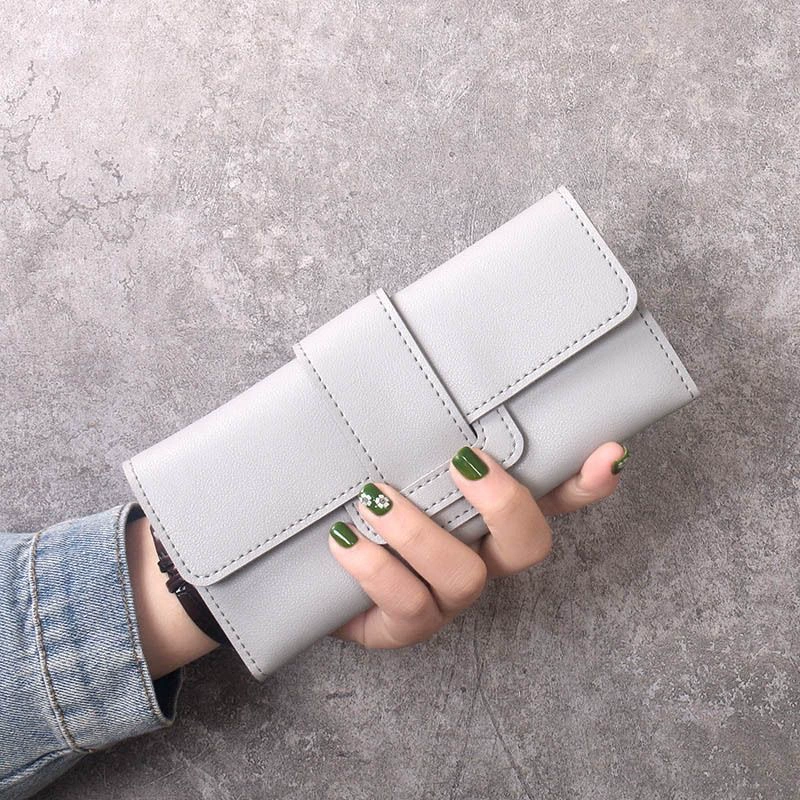 Длинный кошелек, универсальная полиуретановая модная маленькая clutch-сумочка, коллекция 2022, корейский стиль