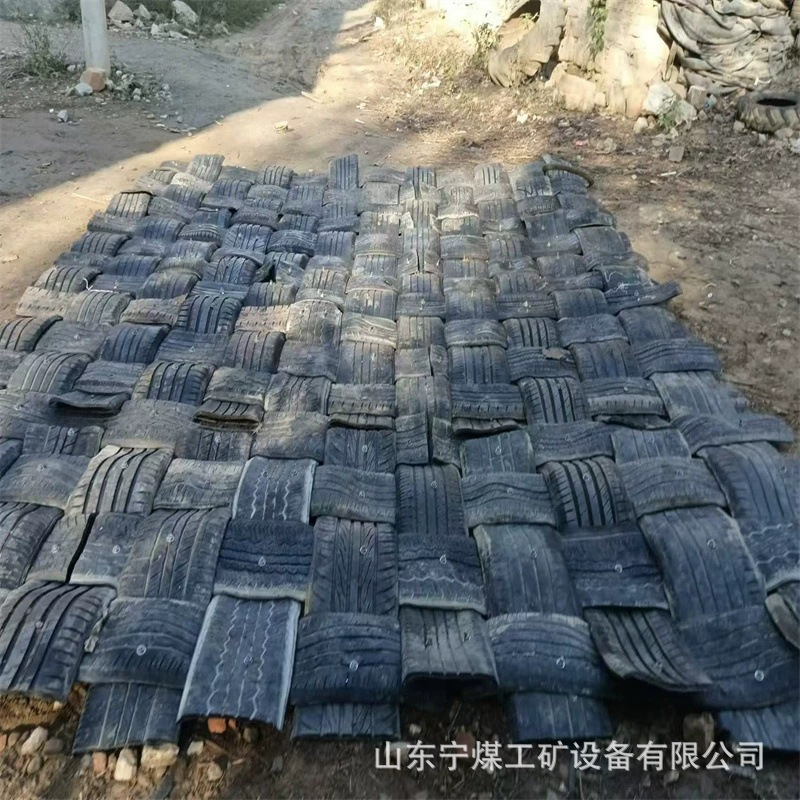 隧道爆破防护网厂家直供矿用飞石防护网橡胶轮胎炮被爆破防护被