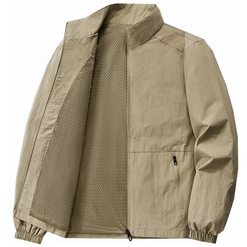 春秋季男士立领夹克源头新外套宽松休闲透气防风户外运动速干上衣