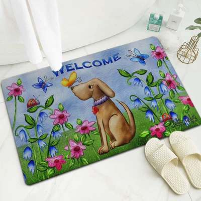 Non-Slip Mat for Toilet Entrance, Exclusively, Avtomobil döşəmə paspasları - welcome-4060cm-upgraded-version-of-diatom-mud