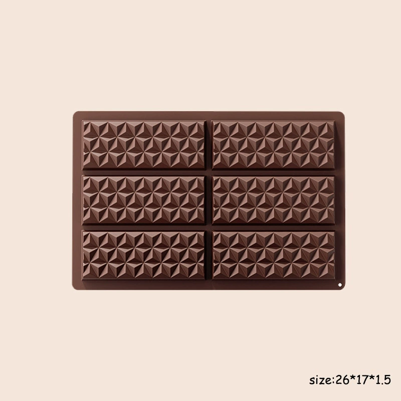 Acrylic-Platinum Silicone Rectangular Mold – Multi-Color Chocolate & Dessert Set, 25.3 x 16.9 x 2.0 cm