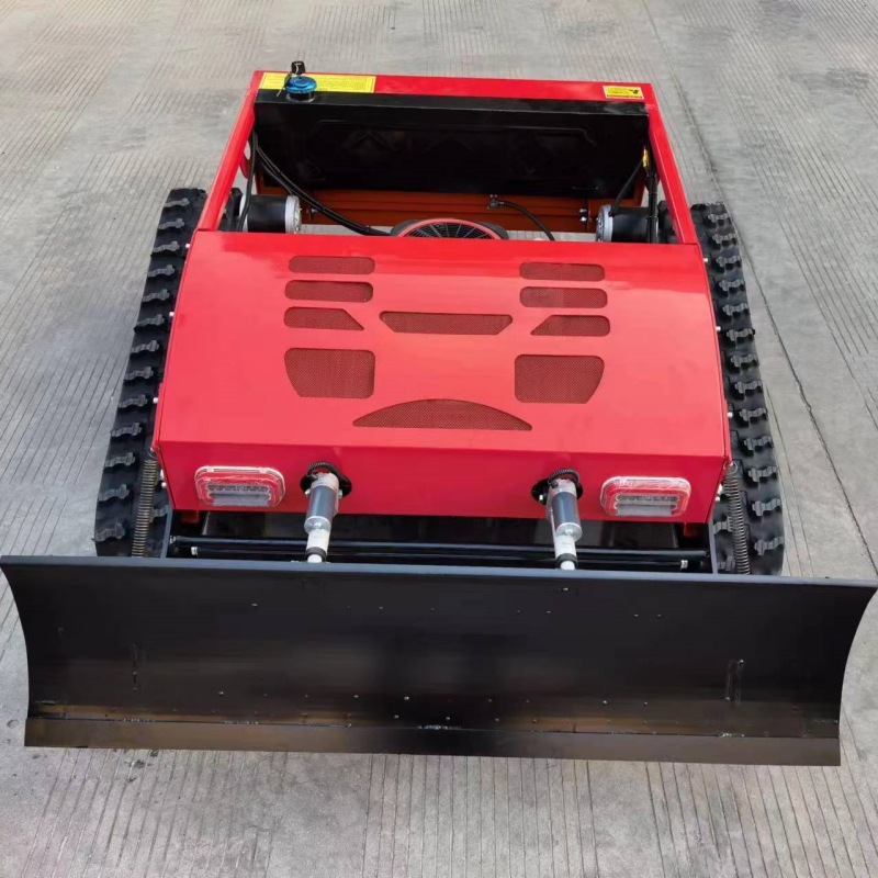 厂家货源履带式割草机 带推雪铲多功能割草机价格 远距离遥控剪草