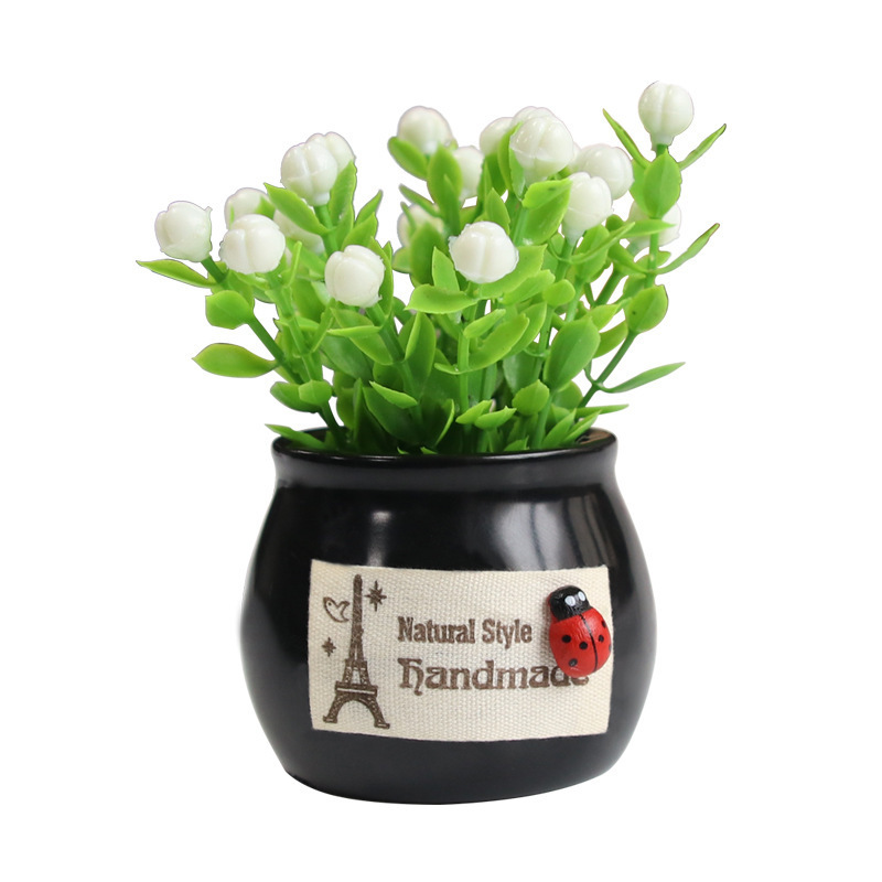 汽車盆栽擺件創意吉祥果樹脂仿真植物香薰擺件汽車中控台盆栽擺件