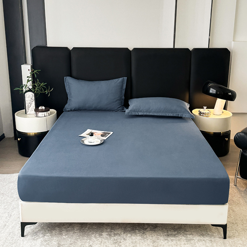 Fábrica de color sólido confortable aloe algodón molido en la cama de un solo artículo cama de cama de cama de tres piezas dormitorio de estudiantes