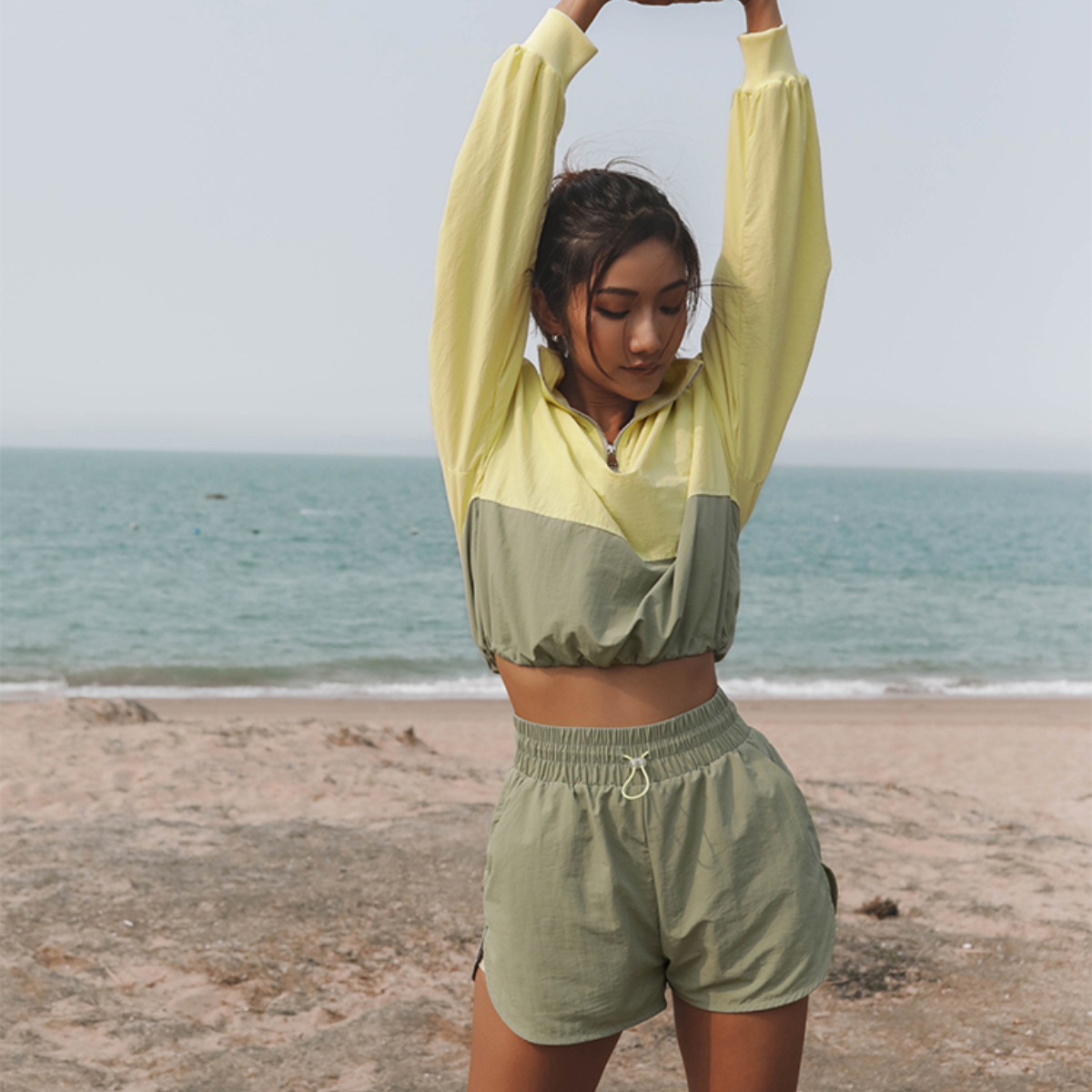 Women's Shorts Sets Casual Sports Pullover And Top Suit_voghion.com