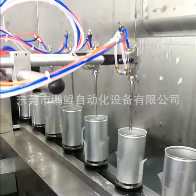 广东金属桶内壁喷漆流水线 铁皮桶内壁喷涂带烘烤设备 涂装设备